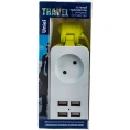 Удлинитель для путешествий Uniel WHITE, GREEN S-CT1-1.5U UL-00003331