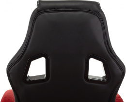 Кресло игровое ZOMBIE Arena, ткань/экокожа, до 120кг, черный/красный