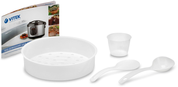 Мультиварка Vitek VT-4282, 860Вт, серебристый