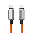 Магнитный кабель USB-C CABLETIME CU06L (CT-CM240-MZO2) 2 м, 480 Мбит/с, 5А/48В 240Вт, оранжевый, для быстрого заряда смартфонов и ноутбуков