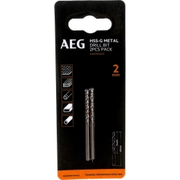 Сверло по металлу HSS-G (2 шт; 2х24х49 мм) AEG AAKHSSG02 4932479304