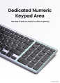 Клавиатура беспроводная UGREEN KU005 15956 2.4GHz Bluetooth5.0 Ultra Slim Wireless Keyboard. Цвет: серебристый
