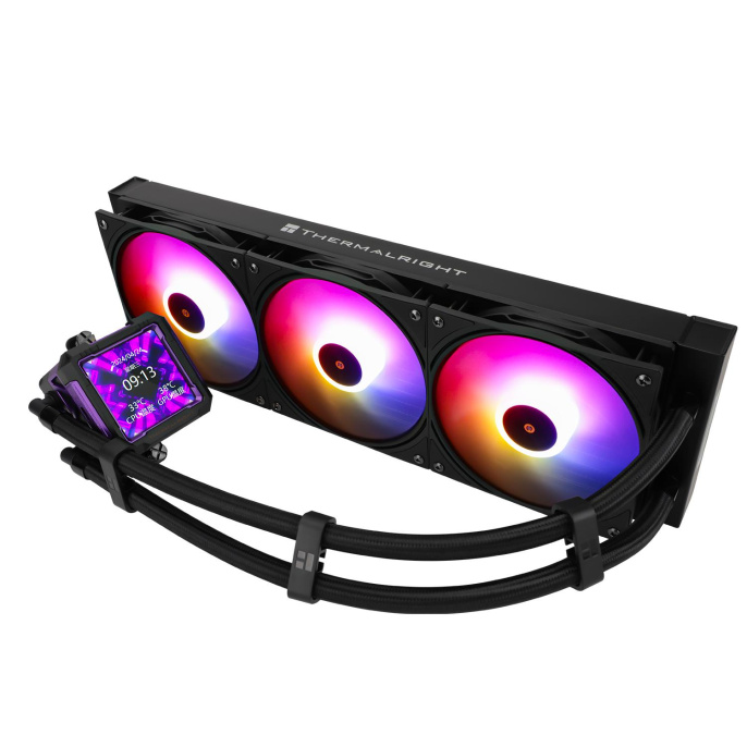 Водяное охлаждение для процессора Water Cooling System Thermalright Frozen Warframe Pro 360 Black Argb 360mm, Black, ARGB/ Fans: 3x120mm, 70.84CFM, 29.8dBA, 2000RPM/ Pump height 60mm, 23dBA, 3000RPM, Rad thickness 27mm/ S: 1200, 1700, 1851, 2011, 2066, (