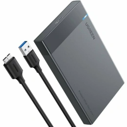 Внешний корпус для жесткого диска UGREEN US221 (50743) USB-C 3.1 To 2.5'' SATA Hard Drive Enclosure. Цвет: черный