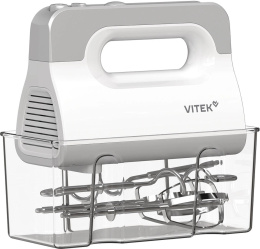 Миксер Vitek VT-HM5001, ручной,  белый и серебристый