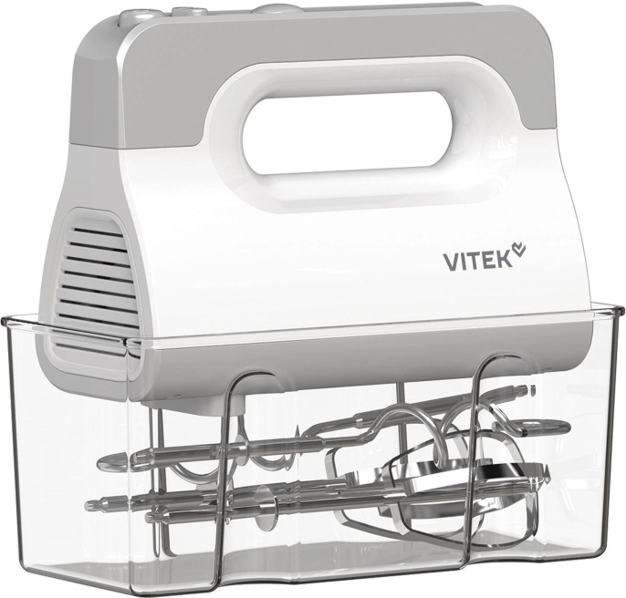Миксер Vitek VT-HM5001, ручной,  белый и серебристый