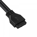 Планка USB Exegate U5H-615, 5,25", 2*USB3.0, черная, металл, подсоед. к MB OEM (127616) EX289289RUS