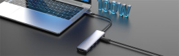 NETAC USB-концентратор Netac Hub WF13, Type-C to USB3.0+USB2.0*2+100W PD+HDMI repl. NT08WF13-30GR WF13GYCN