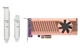 Адаптер QNAP QM2-2P-344A 2xM.2 22110\2280 PCIe Gen3 x4 NVMe SSD, Low-profile and Full-height brackets incl