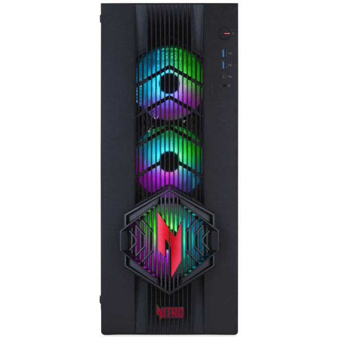 Настольный ПК Acer Nitro 70 N70X3D-100 AMD Ryzen 7 9800X3D/32Gb/SSD1Tb/RTX5070 12Gb/PSU 1200W/NoOS/Black (DG.E5ACD.007)