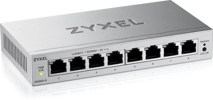 Коммутатор ZyXEL GS1200-8V3-EU0101F, управляемый