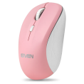 Беспроводная мышь SVEN RX-230W розовая 2,4 GHz, 3+1кл., 800-1600DPI, Soft Touch, блистер SV-017842
