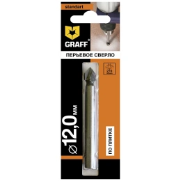Сверло по стеклу и керамике 12x90 мм GRAFF 801292