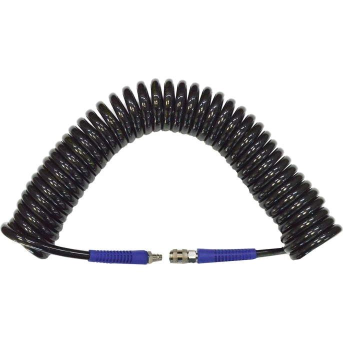 Шланг пневматический спиральный с БРС 10х14 мм; 10 м WIEDERKRAFT WDK-65810
