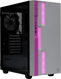 Корпус ATX Без БП GameMax Brufen C3 WP Tempered Glass, Mesh сетка+ARGB Strip 1хUSB 2.0, 1xUSB-A 3.2 5Гбит/с, HD Audio+Mic, VGA MAX 340mm, CPU MAX 170mm, 1x120mm ARGB GMX-12-Rainbow -C9 fan, 1xPatent Cooling&Over Clocking COC Fan White/Pink
