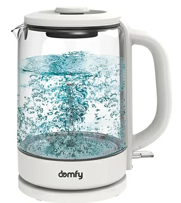 Чайник электрический Domfy DSW-EK304 1.7л. 2200Вт белый (корпус: стекло)