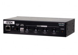ATEN PE4104G-AT-G Устройство распределения питания, с управлением, 10A, 2.4kW, 4 порта, 1 банк, IP доступ, ввод C14, 4*C13;вкл/выкл по портам;без шнуров