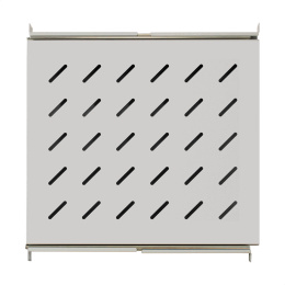 Полка выдвижная 19" ExeGate ECSS-FS800-G перфорированная, глубина 475мм, крепление 19" 1U, для напольных шкафов и стоек глубиной 800мм/1000мм, нагрузка до 40кг, цвет светло-серый RAL 7035 EX300304RUS