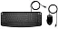 клавиатура и мышь Keyboard and Mouse HP Pavilion 200 Wired RUSS (black) cons