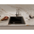 Кухонная мойка RIVELATO RIVELATO Мойка BERKANA 45 1-чаш 485*455, монтаж: универсальный, материал: кварц, цвет: черный BK-45 nero