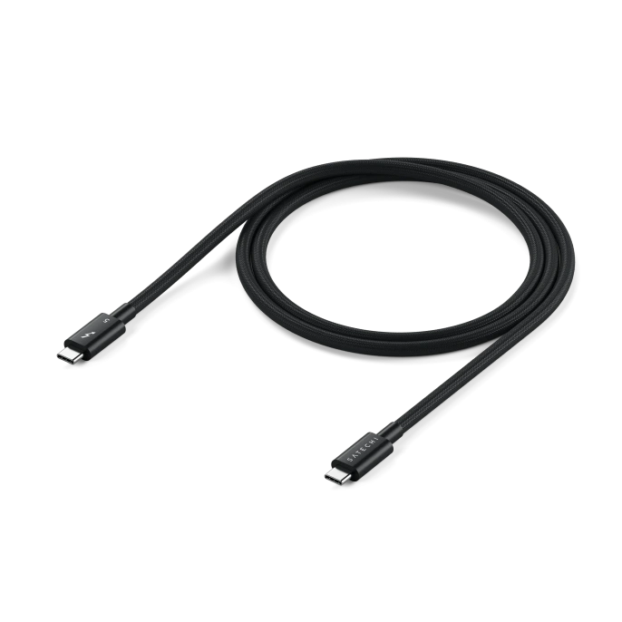 Кабель Satechi 240W Thunderbolt 5 Pro USB-C - USB-C Cable. Длина: 1м. Цвет: черный (ST-YTB5100K)