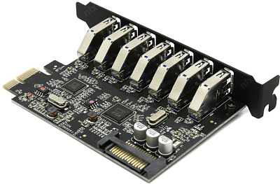 Контроллер Orico PVU3-7U (RTL) PCI-Ex1 USB3.0 7 port-ext