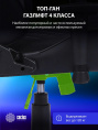 Кресло игровое Cactus CS-CHR-030BL, экокожа, до 120кг, регулируемые 2D подлокотники,  черный