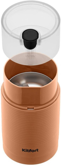 Кофемолка Kitfort КТ-7249 150Вт сист.помол.:ротац.нож вместим.:70гр оранжевый