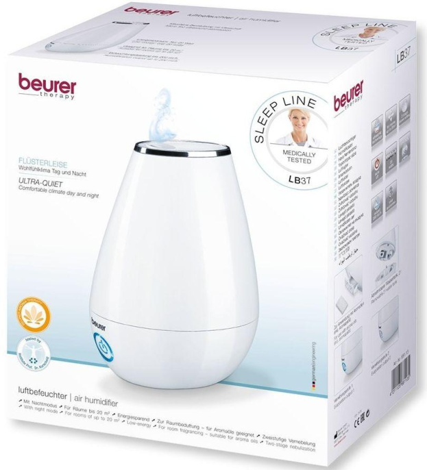 Увлажнитель воздуха ультразвуковой Beurer LB37,  2л,  белый