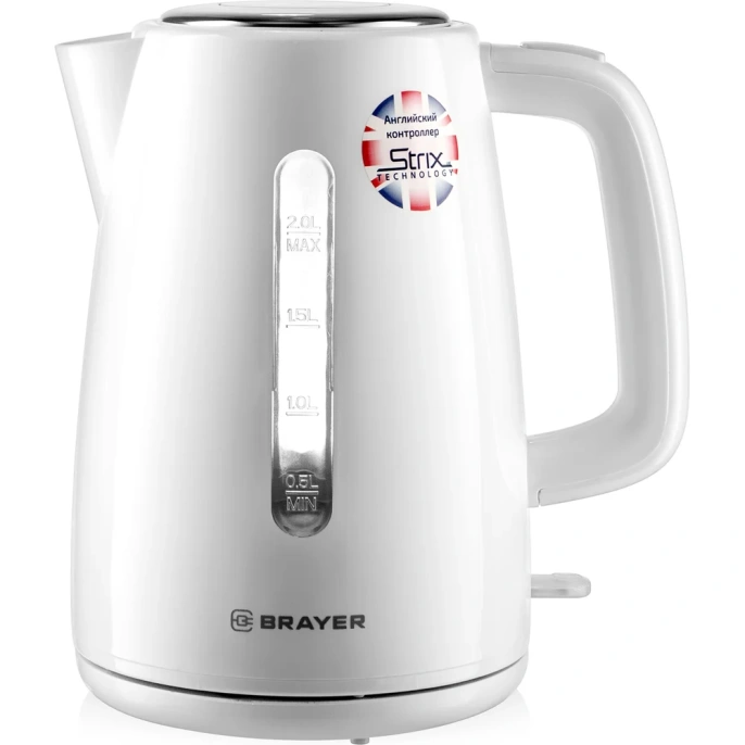 Электрический чайник BRAYER 2 л, STRIX BR1058WH