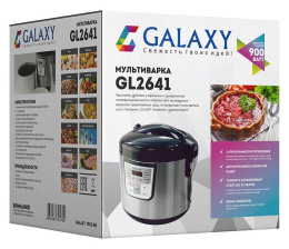 Мультиварка GALAXY GL 2641, 900Вт, черный/серебристый [гл2641черн]