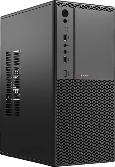 Корпус Accord ACC-1605B черный без БП mATX 2x120mm 2xUSB2.0 audio