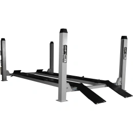 Четырехстоечный подъемник KraftWell г/п 4500 кг. платформы для сход-развала, цвет серый, длина платформ до 5700 мм KRW450AT