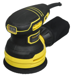 Эксцентриковая шлифмашина Hanskonner HOS8135RC (350 Вт, питание: сеть, регулировка скорости, крепление шлифлиста: на «липучке», частота вращения: от 4000 до 12000 об/мин, эксцентриситет: 3 мм, диаметр диска: 125 мм, система пылеудаления, система стабилиза