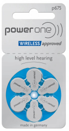 Батарейка Power One Zinc-Air p675 BL6 воздушно-цинковые, диаметр: 11.6 мм, высота: 5.4 мм, напряжение: 1.45 V