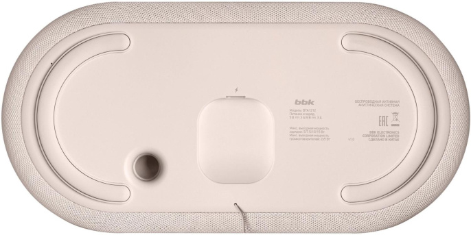 Колонка портативная BBK BTA1212, 10Вт, бежевый [bta1212 (bg)]