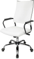 Кресло руководителя Бюрократ CH BALANCE SL, экокожа, до 150кг, топ-ган, фиксированные подлокотники,  белый