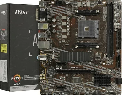 Мат. плата MSI A520M PRO (RTL) AM4 A520 PCI-E Dsub+HDMI+DP GbLAN SATA MicroATX 4DDR4