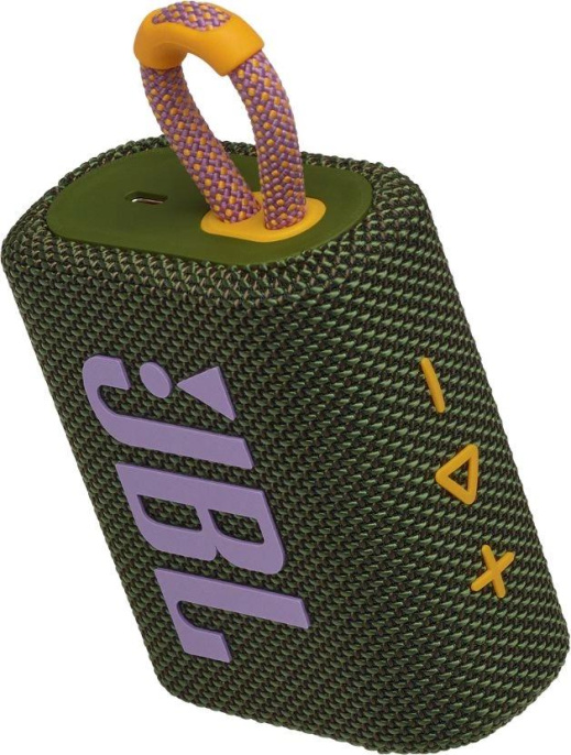 Колонка портативная JBL GO 3, 4.2Вт, зеленый [jblgo3grn]