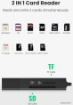 Кардридер UGREEN CM104 40752 USB 3.0 to TF + SD Dual Card Reader. Цвет: черный