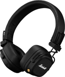 Наушники Marshall Major V Черный 1006832 беспроводные, с микрофоном, накладные, портативные, съёмный аудиокабель, Bluetooth 5.3, частотный диапазон: 20-20000 Гц, быстрая зарядка, время работы: 100 ч