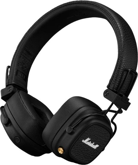 Наушники Marshall Major V Черный 1006832 беспроводные, с микрофоном, накладные, портативные, съёмный аудиокабель, Bluetooth 5.3, частотный диапазон: 20-20000 Гц, быстрая зарядка, время работы: 100 ч