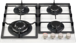 Газовая варочная поверхность Zigmund & Shtain Hi-tech MN 199.61 W стекло белое