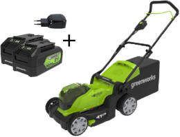 Газонокосилка аккумуляторная роторная Greenworks G24X2LM41 2512607UD