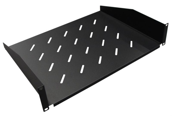 Полка стац. Lanmaster TWT-CB-SF300-2U/60 2U 60кг. 19" 300мм черный