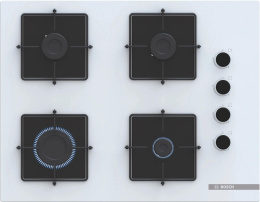 Газовая варочная панель Bosch POP7C2P30O,  4 конфорки,  закаленное стекло,  белый
