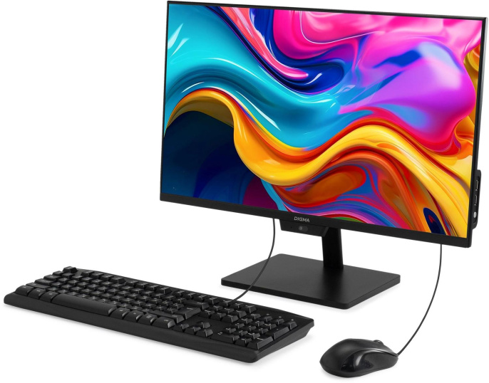 Моноблок Digma Action 23.8" Full HD Ryzen 5 3500U 2.1 8Gb SSD256Gb Vega 8 Windows 11 Pro GbitEth WiFi BT 60W клавиатура мышь Cam черный 1920x1080 DM23R5-8CXW03