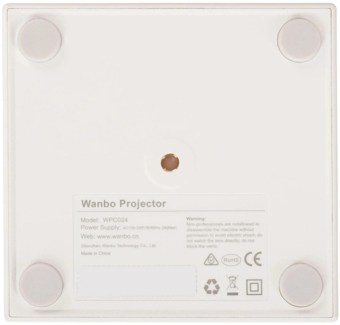 Портативный проектор Wanbo Projector Cube 2 Pro Android 11, 1G + 8G, 1080P, 500 ANSl, белый, WPC024