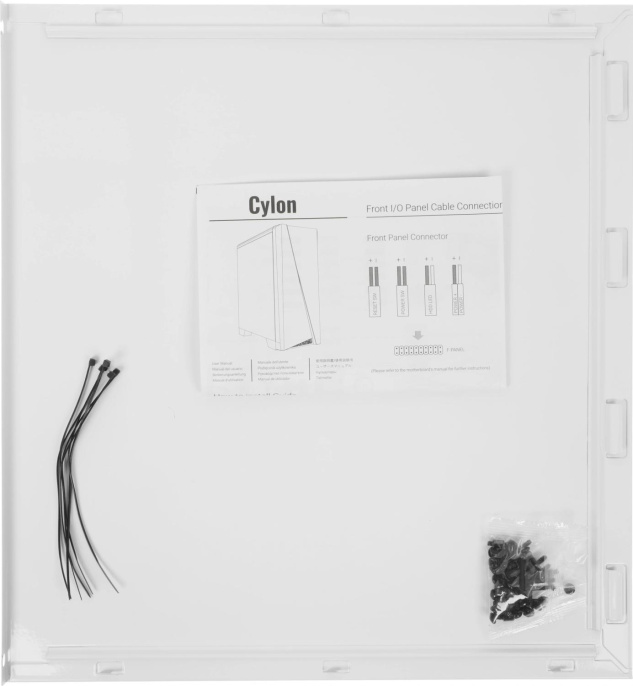 Корпус ATX Aerocool Cylon, Midi-Tower, без БП,  белый [cylon wh]