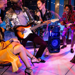 Музыкальный центр Sony MHC-V43D, с караоке, Bluetooth, FM, USB, CD, DVD, черный,